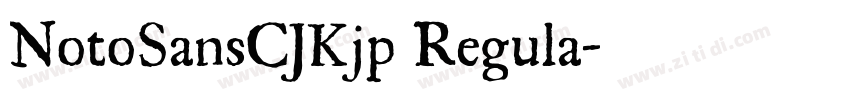 NotoSansCJKjp Regula字体转换